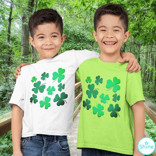 Clover Shamrock Leaf Cute St Patricks Day Ireland T_Shirt