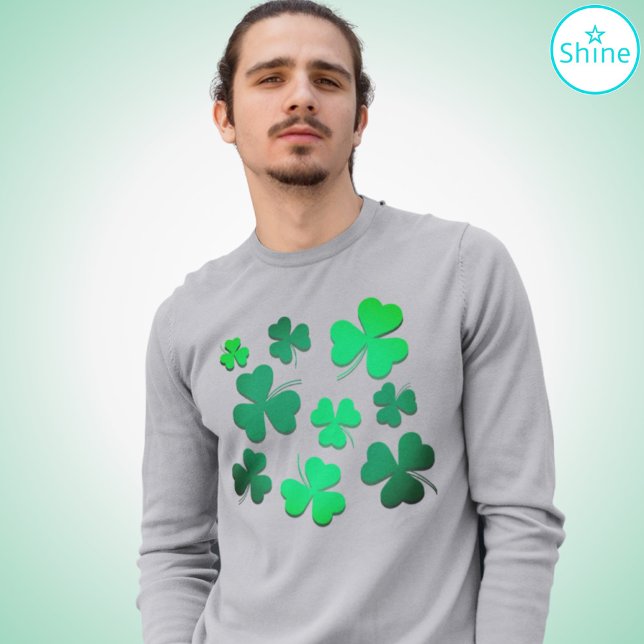 Clover Shamrock Leaf Irish Pride St Patrick's Day T-Shirt (Creator Uploaded)