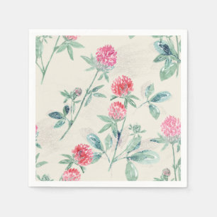 Clover, shamrock on beige. napkins