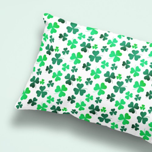 Clover Shamrock Pattern Modern Elegant Green Pillow Case