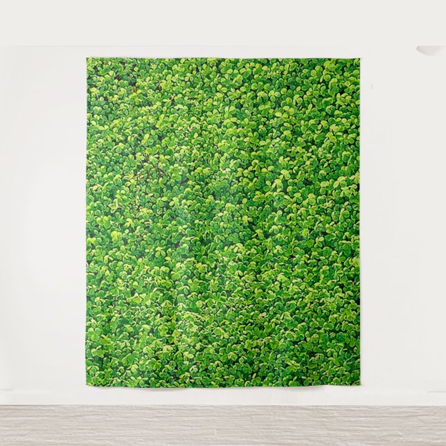 Clover Shamrock Photo Backdrop Tapestry (Front)