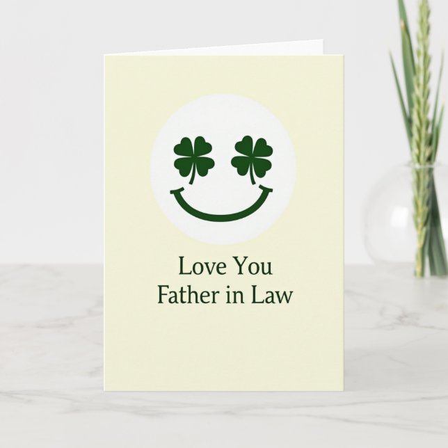 Clover Smile Father In Law Card (Front)