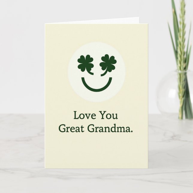 Clover Smile Grandma Love Card (Front)