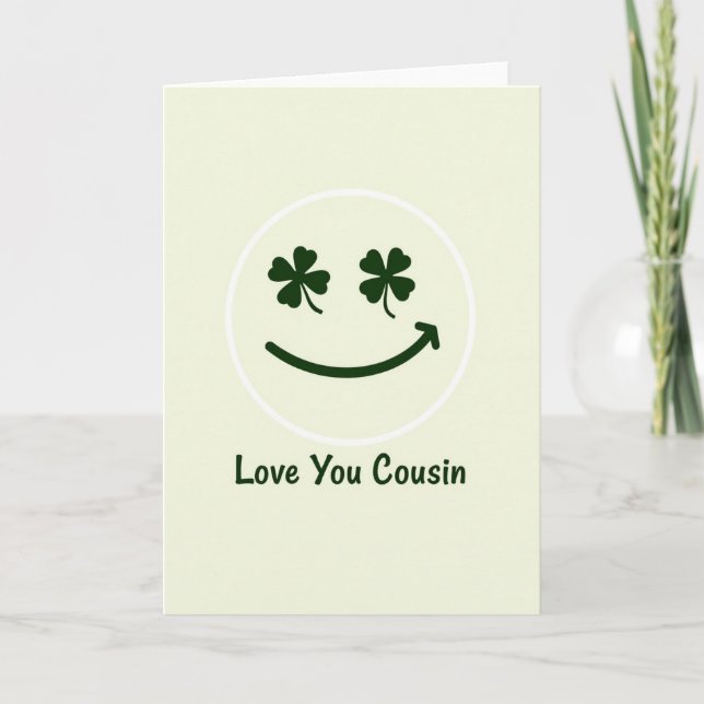 Clover Smile Love You Cousin Card (Front)
