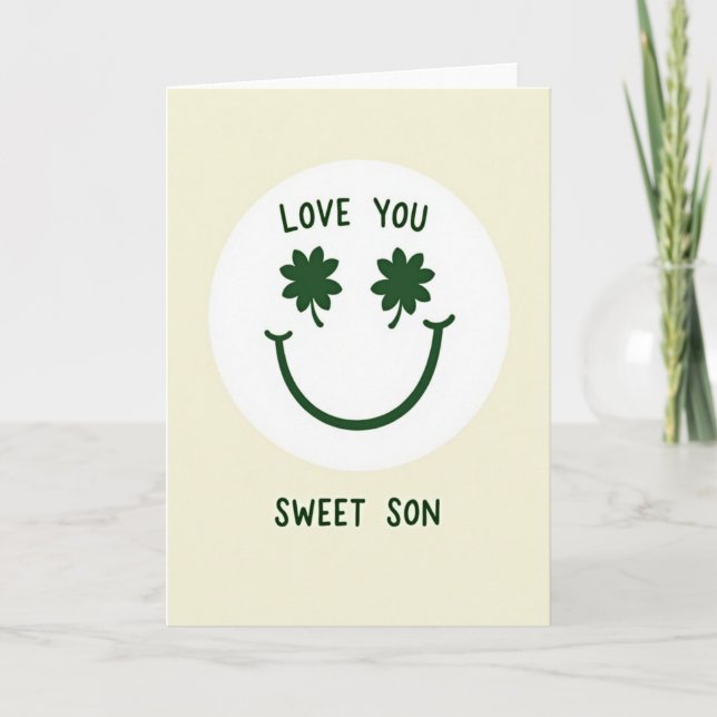 Clover Smile Love You Son Card (Front)