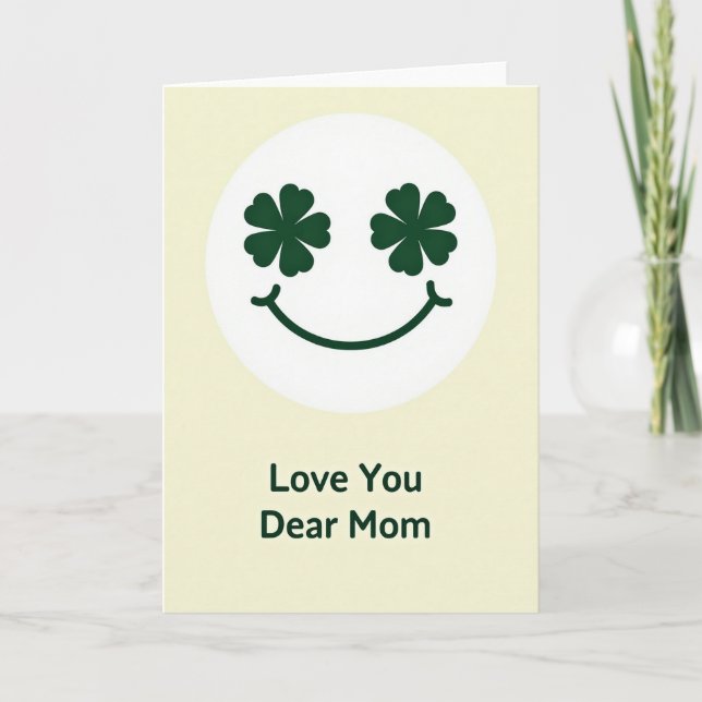 Clover Smile Mom Love You Card (Front)