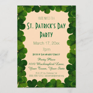 Clover St. Patrick's Day Party Invitation