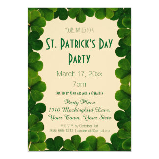 Clover St. Patrick's Day Party Invitation