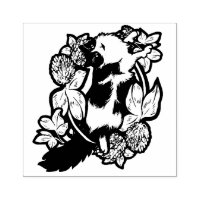 FloralCats Self Inking Book Stamp