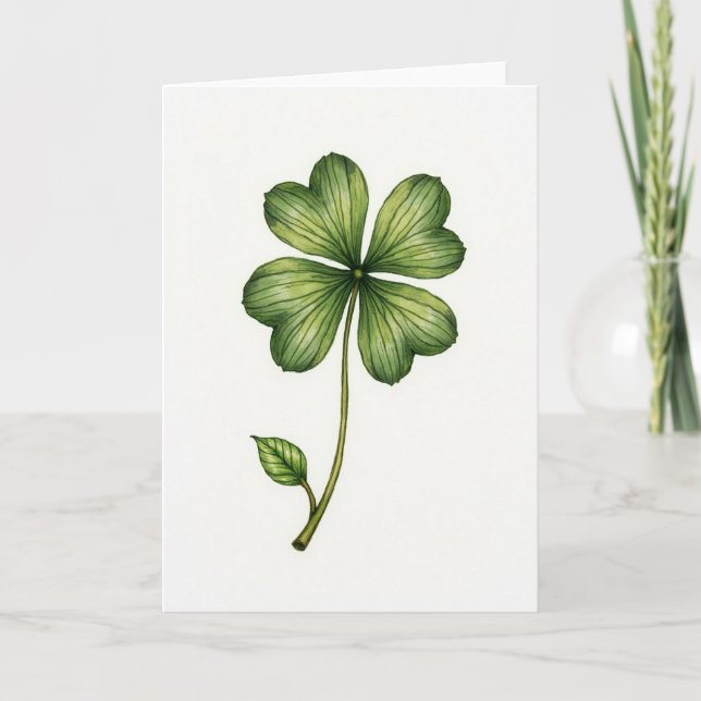 Clover Watercolor Art Card (Front)
