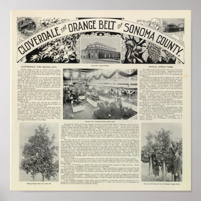 Cloverdale, California Poster (Front)