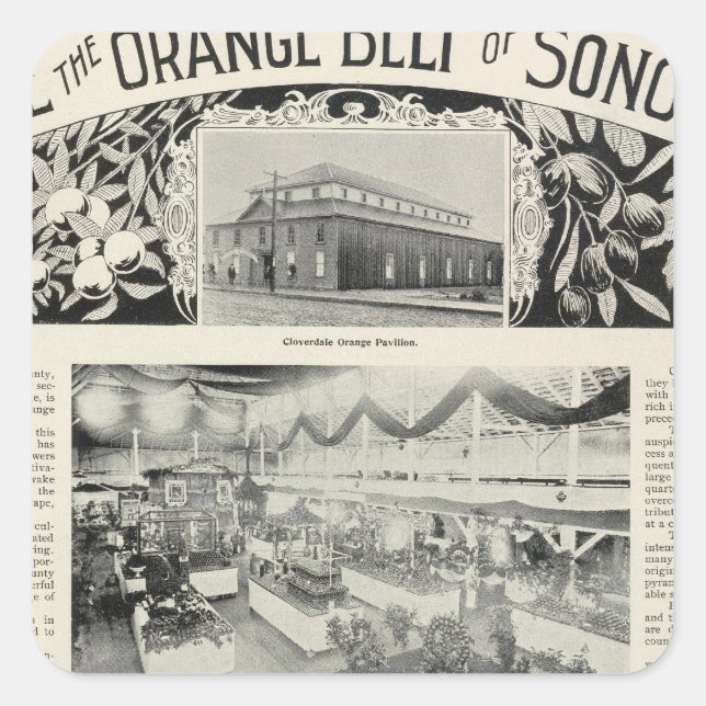 Cloverdale, California Square Sticker (Front)