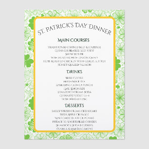 Cloverlight Waltz Menu