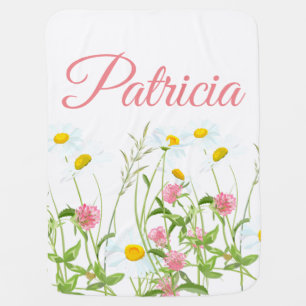 Clovers and Daisies Baby Blanket