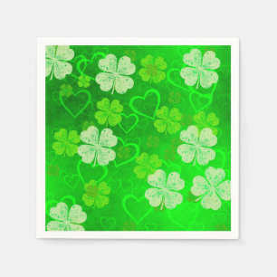 Clovers and Hearts Paper Napkins