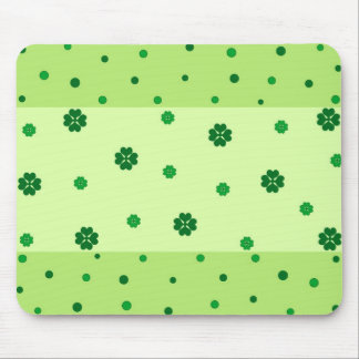 Clovers and polka dots mouse pad