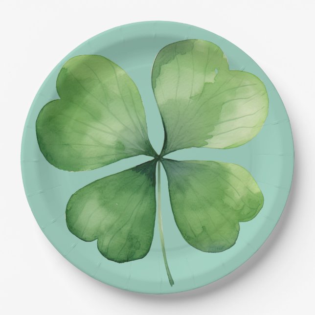 Clovers and Shamrocks aplenty Paper Plates (Front)