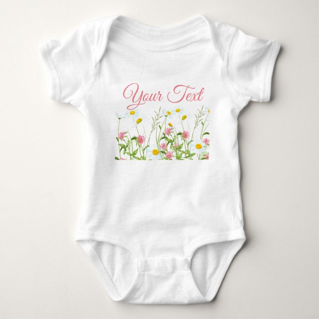 Clovers & Daisies Baby Bodysuit (Front)