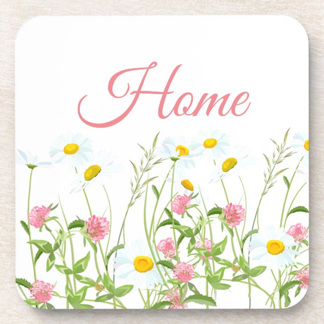 Clovers & Daisies Beverage Coaster (Front)