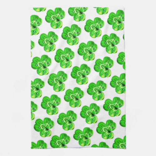 Clovers Kitchen Towel _ Custom Colors