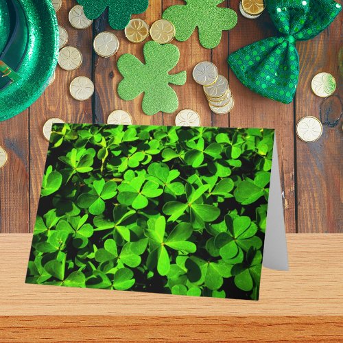 Clovers of Luck on St Patricks Day Card