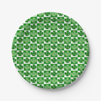 Clovers Paper Plates by NatureTales at Zazzle