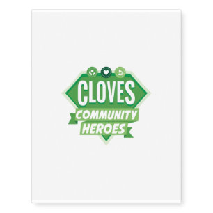 CLOVES Community Heroes Temporary Tattoo