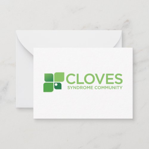 CLOVES Syndrome Community Flat Note Card