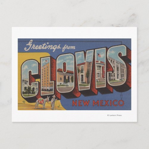 Clovis New Mexico _ Large Letter Scenes Postcard