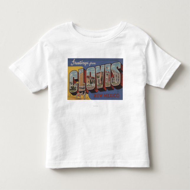 Clovis, New Mexico - Large Letter Scenes Toddler T-shirt (Front)