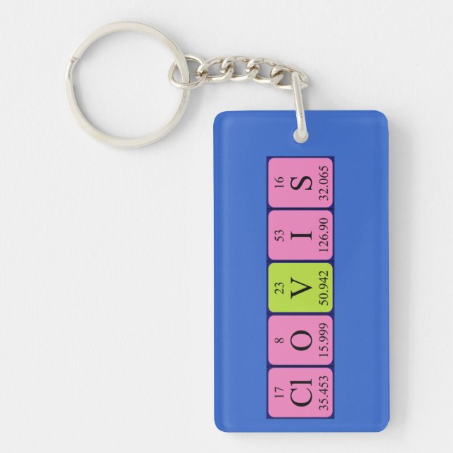 Clovis periodic table name keyring (Front)
