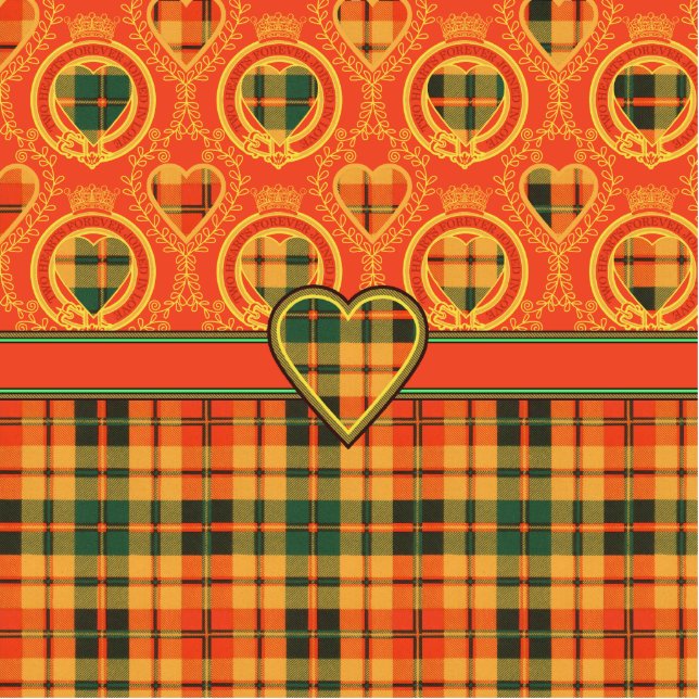 Clow clan Plaid Scottish kilt tartan Statuette (Front)