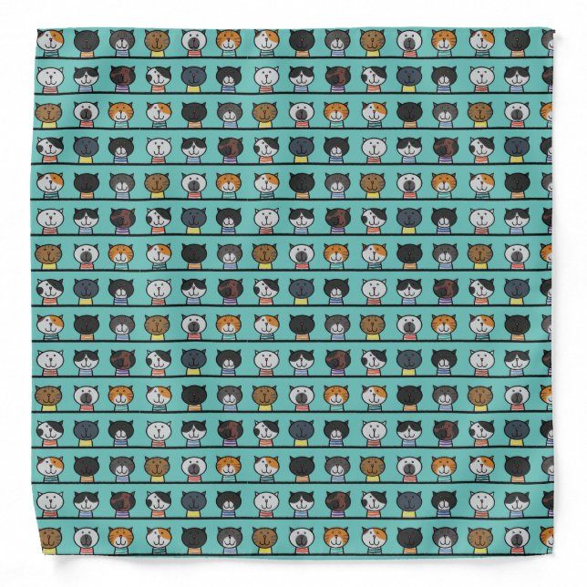 Clowder of cats: scarf bandana (Front)