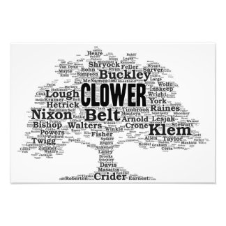 Clower Clan Tree Photo Print