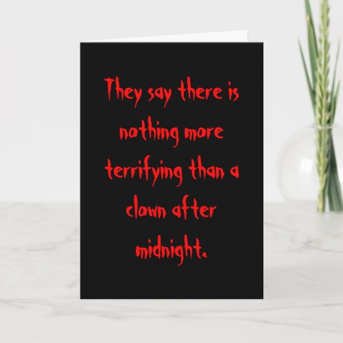 Clown After Midnight Card