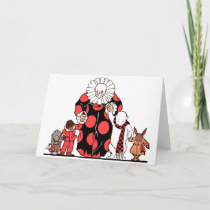 clown and friends take their bow card