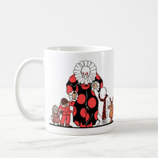 clown and friends take their bow coffee mug