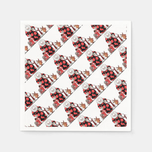 clown and friends take their bow napkins