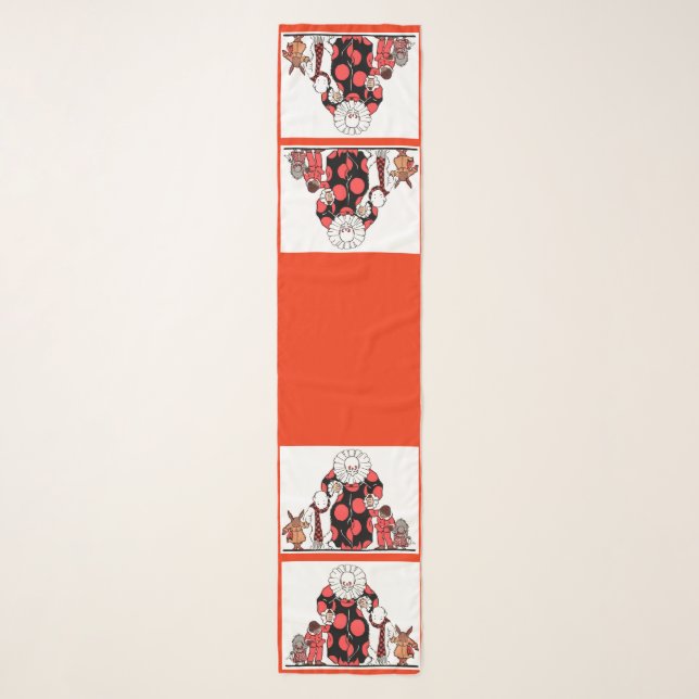 clown and friends take their bow scarf (Front)