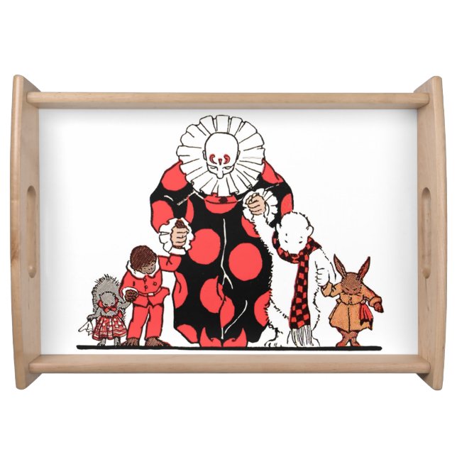 clown and friends take their bow serving tray (Front)