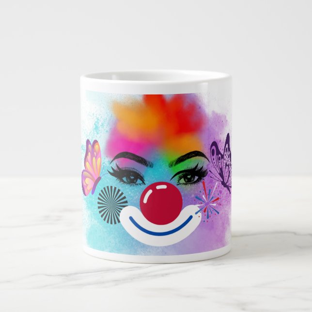 Clown and Make-up Giant Coffee Mug (Front)