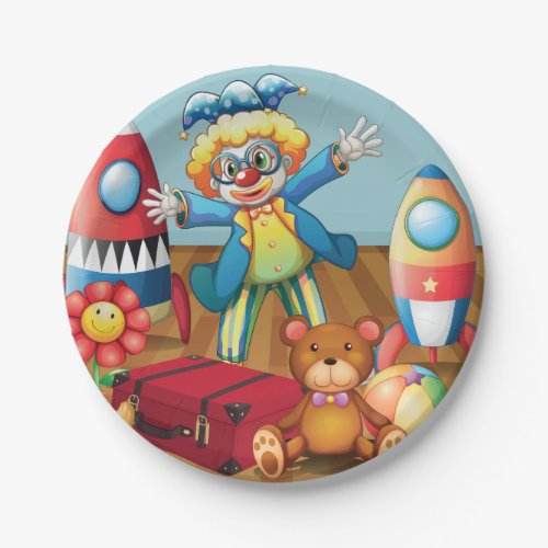 Clown And Toys Paper Plates