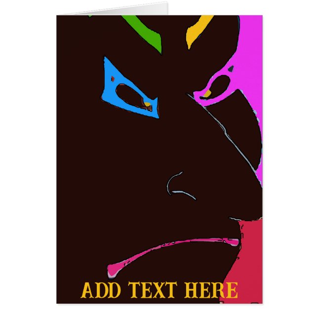 Clown Art Face, add text,  Cards (Front)