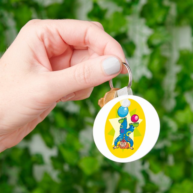Clown Balancing Balls Fun Circus Keychain (Creator Uploaded)