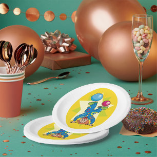 Clown Balancing Balls Fun Circus Paper Plates