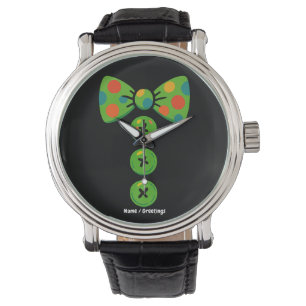 Clown Big Bow Tie Halloween Costume Design Funny Watch