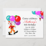 Clown Birthday Party Invitation at Zazzle