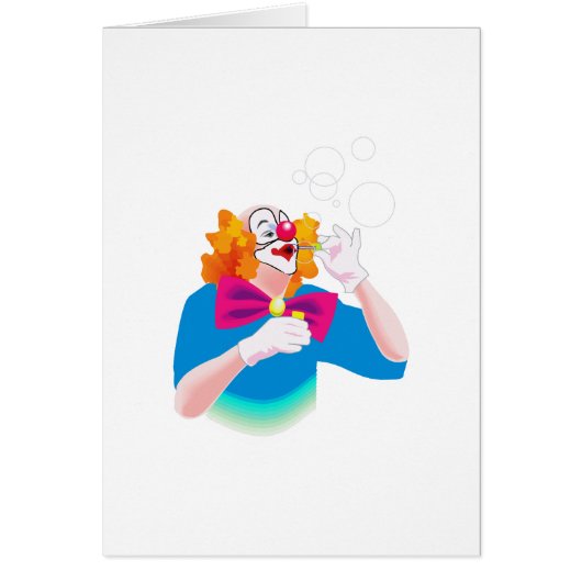 clown blowing bubbles cards (Front)