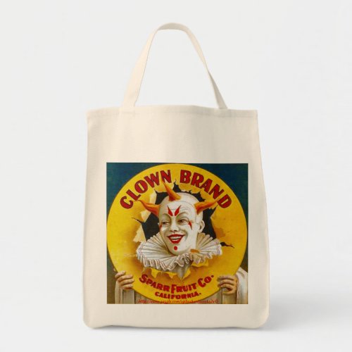 Clown Brand citrus crate label circa 1940 Tote Bag