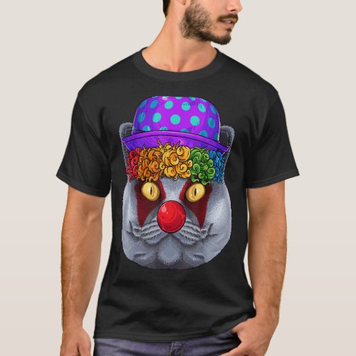 Clown British Shorthair Circus Carnival Costume Th T_Shirt